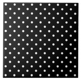 Azulejo De Cerâmica Black and white Polka Dots