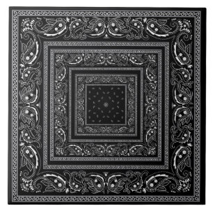 Azulejo De Cerâmica Black Bandanarama