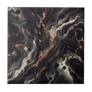 Azulejo De Cerâmica Black Burgundy Marble Stone para Elegante
