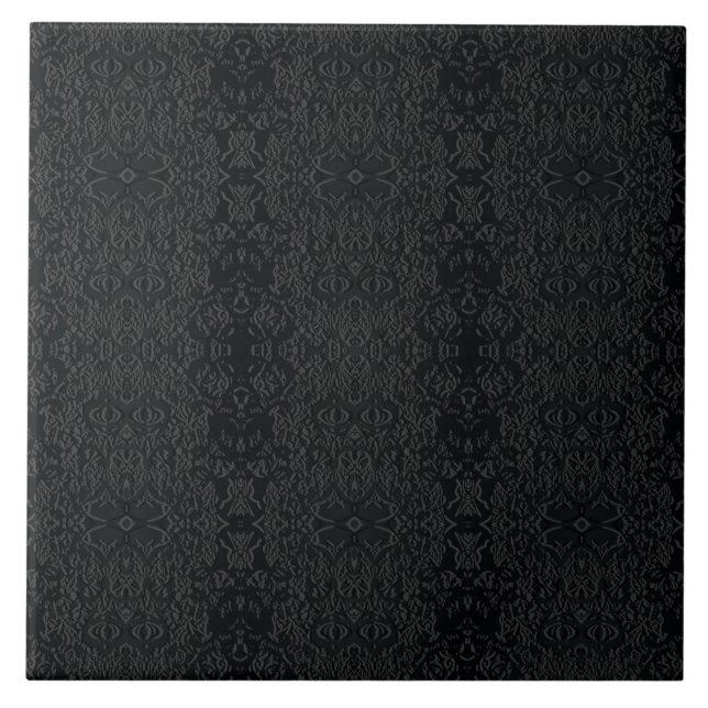 Azulejo De Cerâmica Black Geometric Pattern – Modern Minimalist Design (Frente)