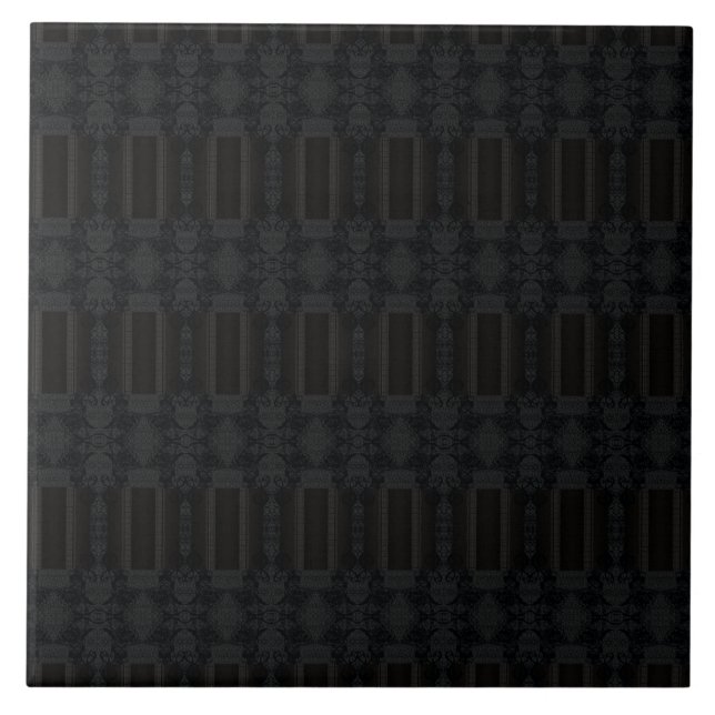 Azulejo De Cerâmica Black Geometric Pattern – Modern Minimalist Design (Frente)