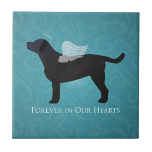 Azulejo De Cerâmica Black Lab Pet Memorial Simpatia Pet Pet Loss Desig