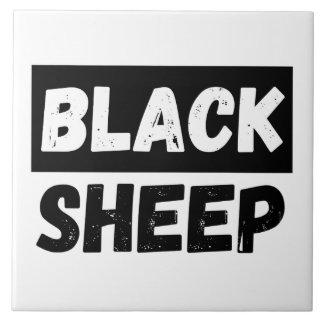 Azulejo De Cerâmica Black Sheep Bold Distressed Rebel Streetwear Art