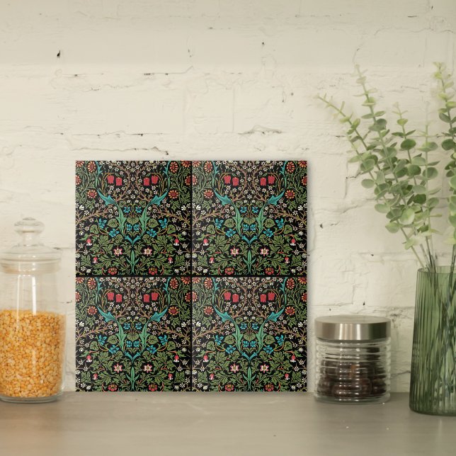 Azulejo De Cerâmica Blackthorn Wildflower Pattern William Morris (Criador carregado)