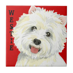 Azulejo De Cerâmica Bloco da cor de Westie