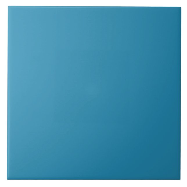 Azulejo De Cerâmica Bloco de cor sólido - Azul (Frente)
