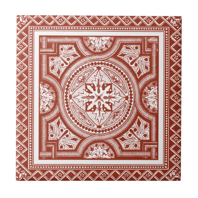 Azulejo De Cerâmica Bloco de Madeira Cinnabar IV (Frente)