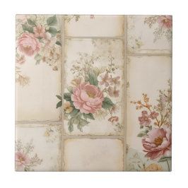 Azulejo De Cerâmica Blocos Florais Vintage