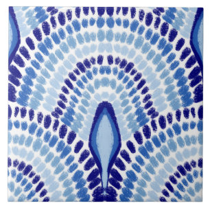 Azulejo De Cerâmica Blocos pintados com mosaico-azul-mediterrânico