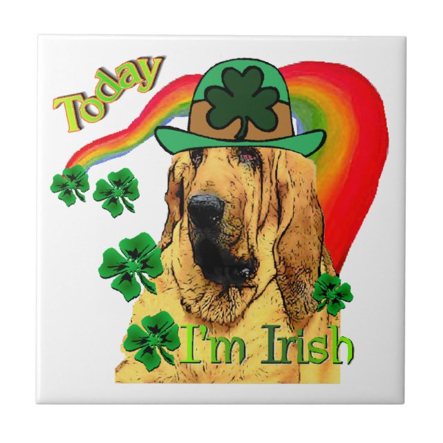 Azulejo De Cerâmica Bloodhound st Patricks (Frente)