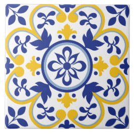 Azulejo De Cerâmica Bloom do Mediterrâneo