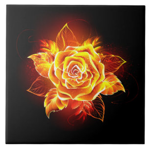 Azulejo De Cerâmica Blooming Fire Rosa