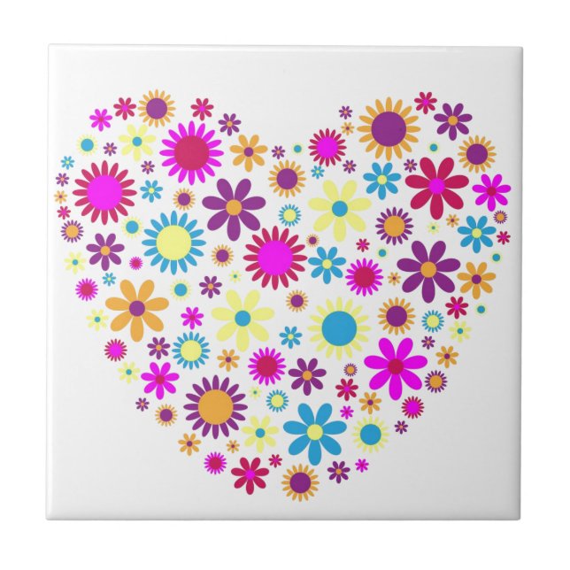 Azulejo De Cerâmica Blossomas Felizes (Frente)