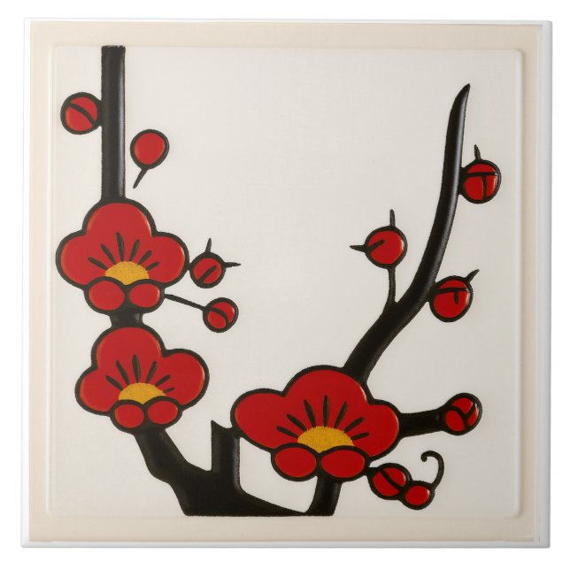 Azulejo de Cerâmica Blossoms Design (Frente)
