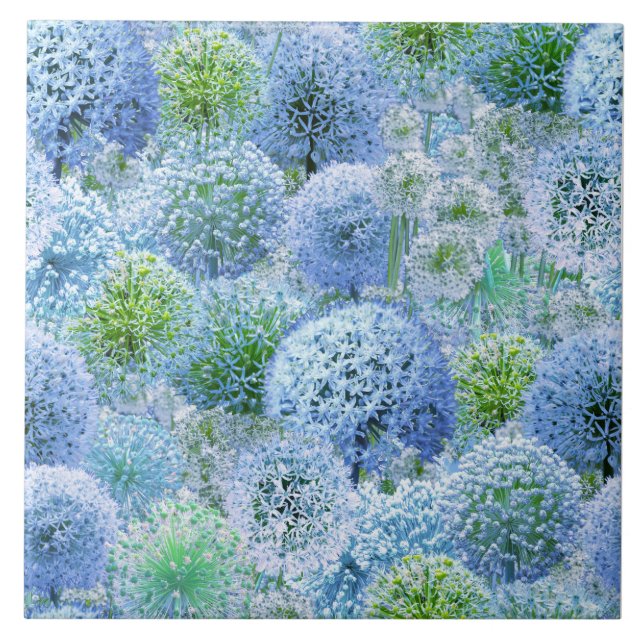 Azulejo De Cerâmica Blue Alliums (Frente)