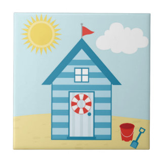 Azulejo De Cerâmica Blue Beach Hut
