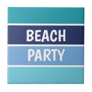 Azulejo De Cerâmica Blue Beach Party
