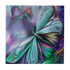 Azulejo De Cerâmica Blue Butterfly