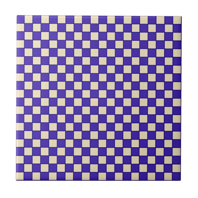 Azulejo De Cerâmica Blue Chess (Frente)