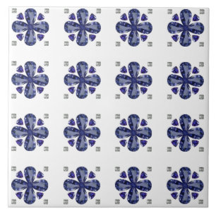 Azulejo De Cerâmica Blue Clover