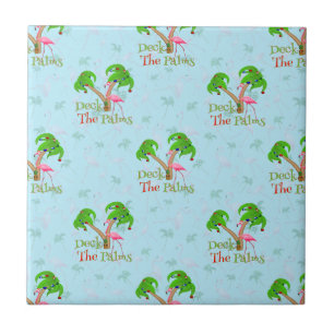 Azulejo De Cerâmica Blue Deck Os Palms Tropicais De Natal Flami