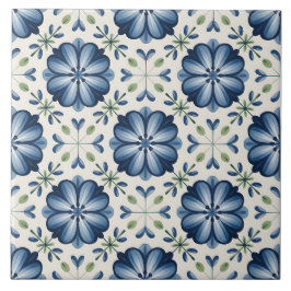 Azulejo De Cerâmica Blue Dutch Delft Pattern 