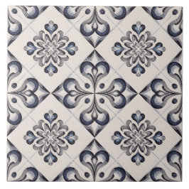 Azulejo De Cerâmica Blue Dutch Delft Pattern 