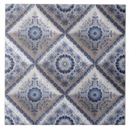 Azulejo De Cerâmica Blue Dutch Delft Pattern 