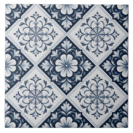 Azulejo De Cerâmica Blue Dutch Delft Pattern 