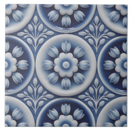 Azulejo De Cerâmica Blue Dutch Delft Pattern 