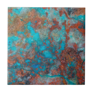 Azulejo De Cerâmica Blue E Vermelho Shattuckita