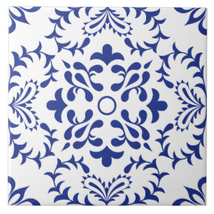 Azulejo De Cerâmica Blue Fanfare