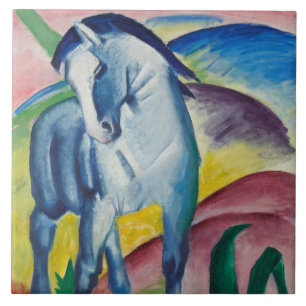 Azulejo De Cerâmica Blue Horse (Cute Animal) (por Marc Franz)
