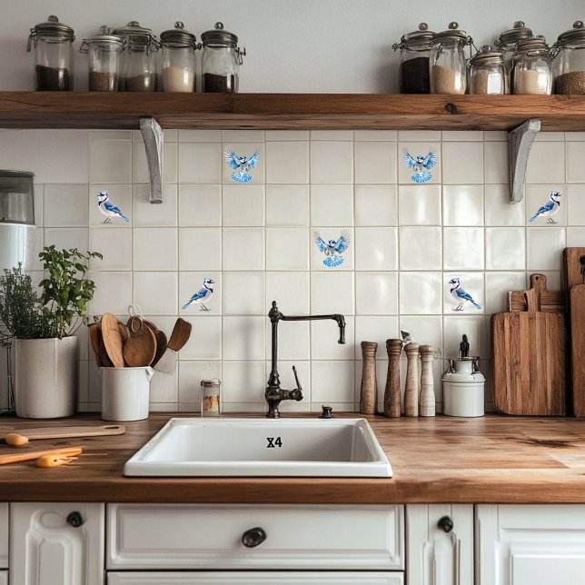 Azulejo De Cerâmica Blue Jay (Criador carregado)