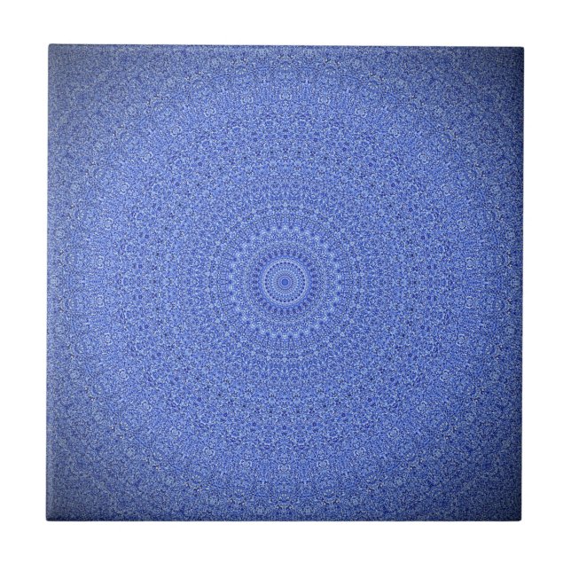 Azulejo De Cerâmica Blue Mandala (Frente)