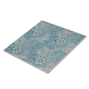 Azulejo De Cerâmica Blue Marigolds (por William Morris)