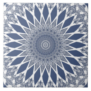 Azulejo De Cerâmica Blue Whale Shark Tristyns Mandala