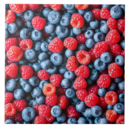 Azulejo De Cerâmica Blueberries and Raspberries
