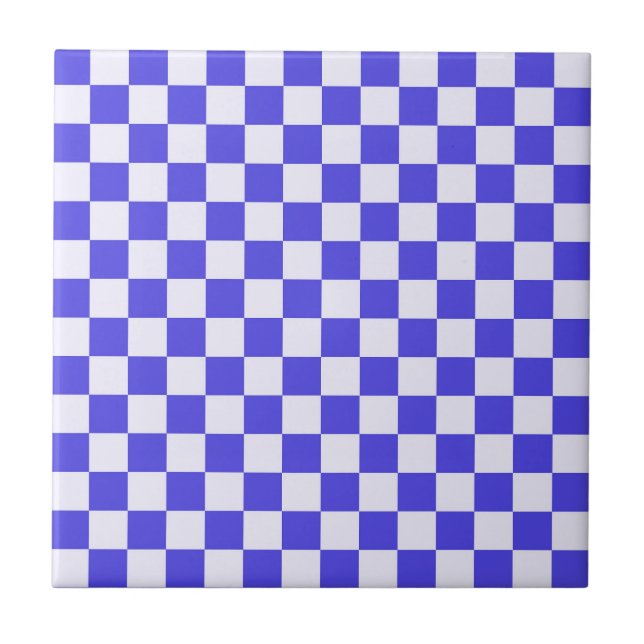 Azulejo De Cerâmica Blueberry cream checkered pattern (Frente)