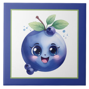 Azulejo De Cerâmica blueberry de fruta de artesanato
