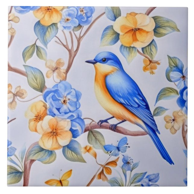 Azulejo De Cerâmica Bluebird (Frente)