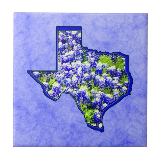AZULEJO DE CERÂMICA  BLUEBONNETS DE TEXAS (Frente)