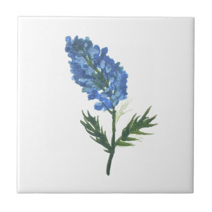 Azulejo De Cerâmica Bluebonnets Texas State Flowers Lupine Watercolor