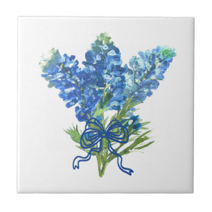 Azulejo De Cerâmica Bluebonnets Texas State Flowers Lupine Watercolor