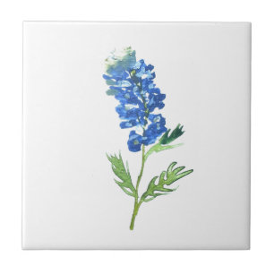 Azulejo De Cerâmica Bluebonnets Texas State Flowers Lupine Watercolor