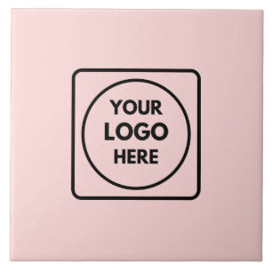 Azulejo De Cerâmica Blush Rosa Feminino Logotipo Personalizado Profi