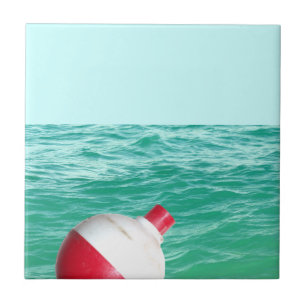Azulejo De Cerâmica Bobber de pesca na água