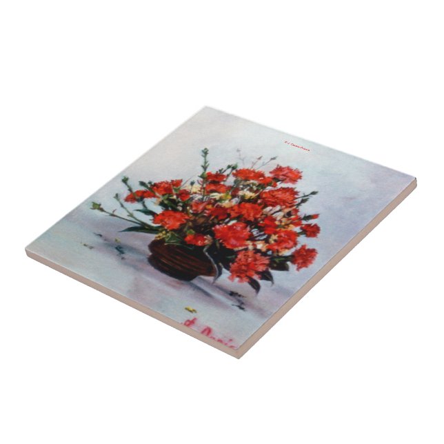 Azulejo De Cerâmica Bodegón de flores (Lateral)