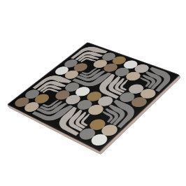 Azulejo De Cerâmica Bohemian Preto Cinza