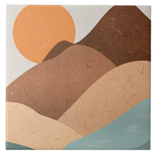 Azulejo De Cerâmica Boho art Sunset